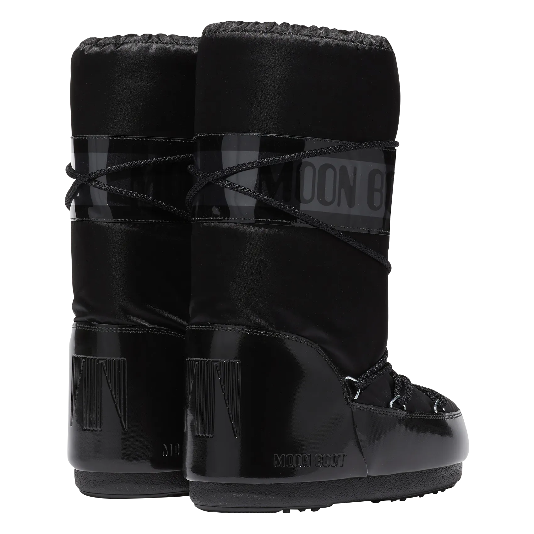  MOON BOOT   MB ICON GLANCE - Stivali con lacci in raso | Nero