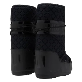  MOON BOOT   MB ICON QUILT - Stivali con lacci trapuntati | Nero