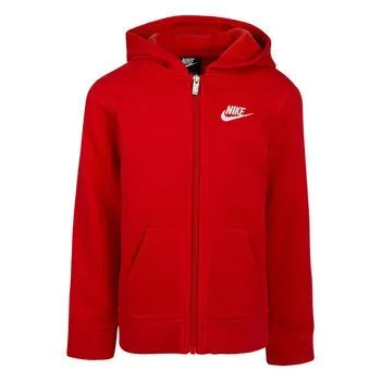 NIKE Felpa club c/cap fz