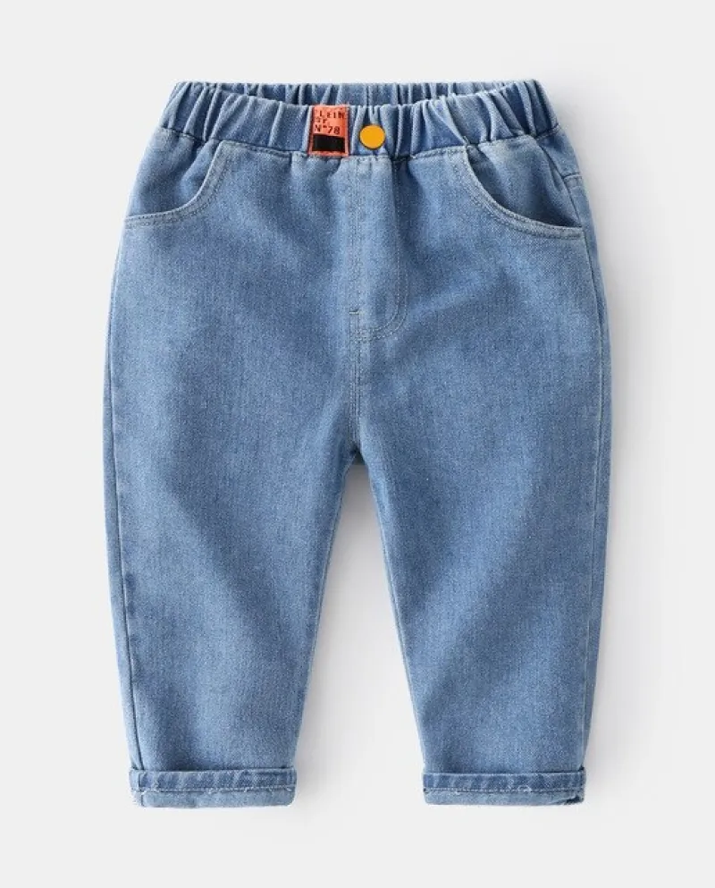 Nuovi 2022 bambini moda jeans solidi pantaloni lunghi pantaloni ragazzi pantaloni denim classici jeans bambino primavera autunno