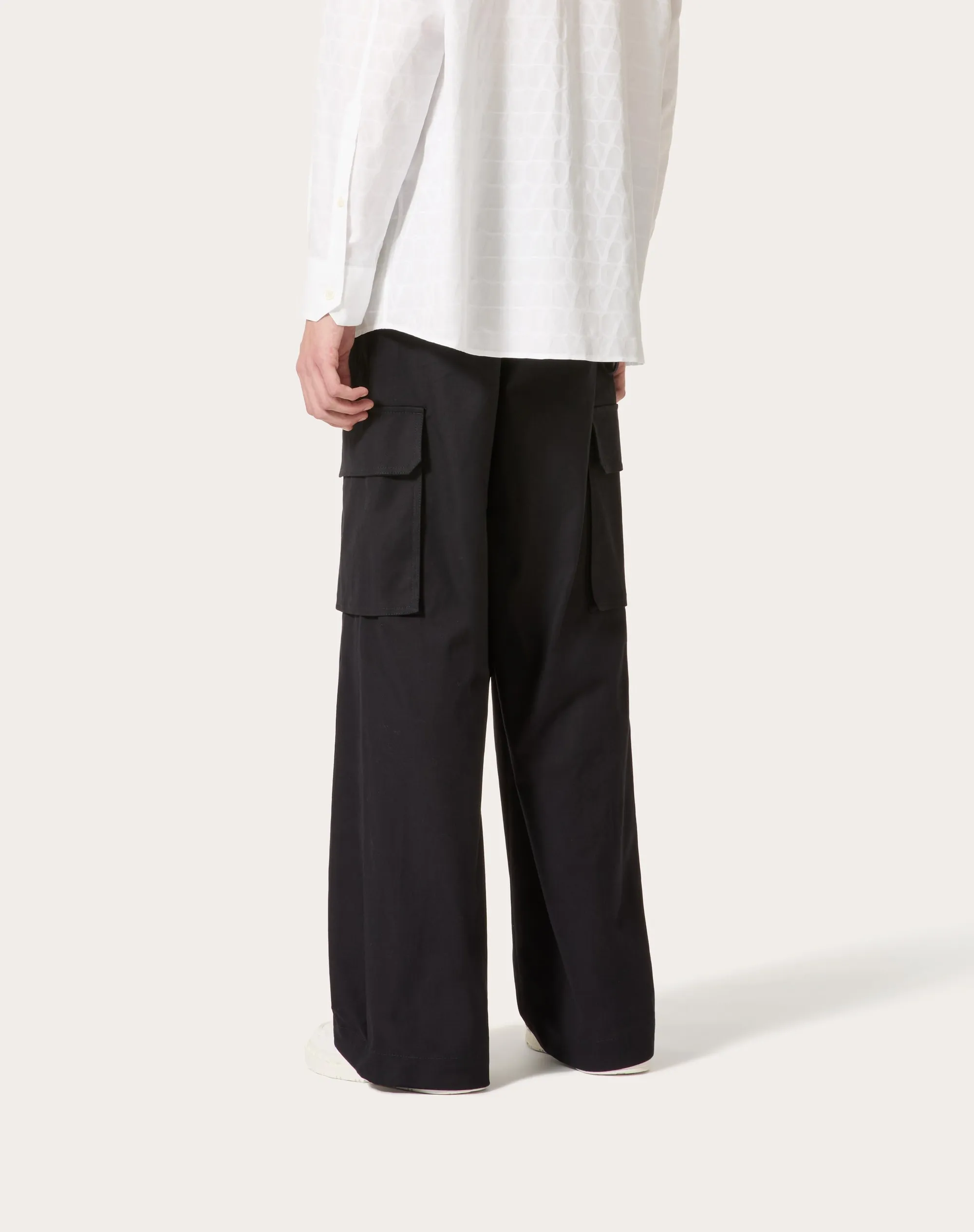 PANTALONE CARGO IN CANVAS DI COTONE STRETCH