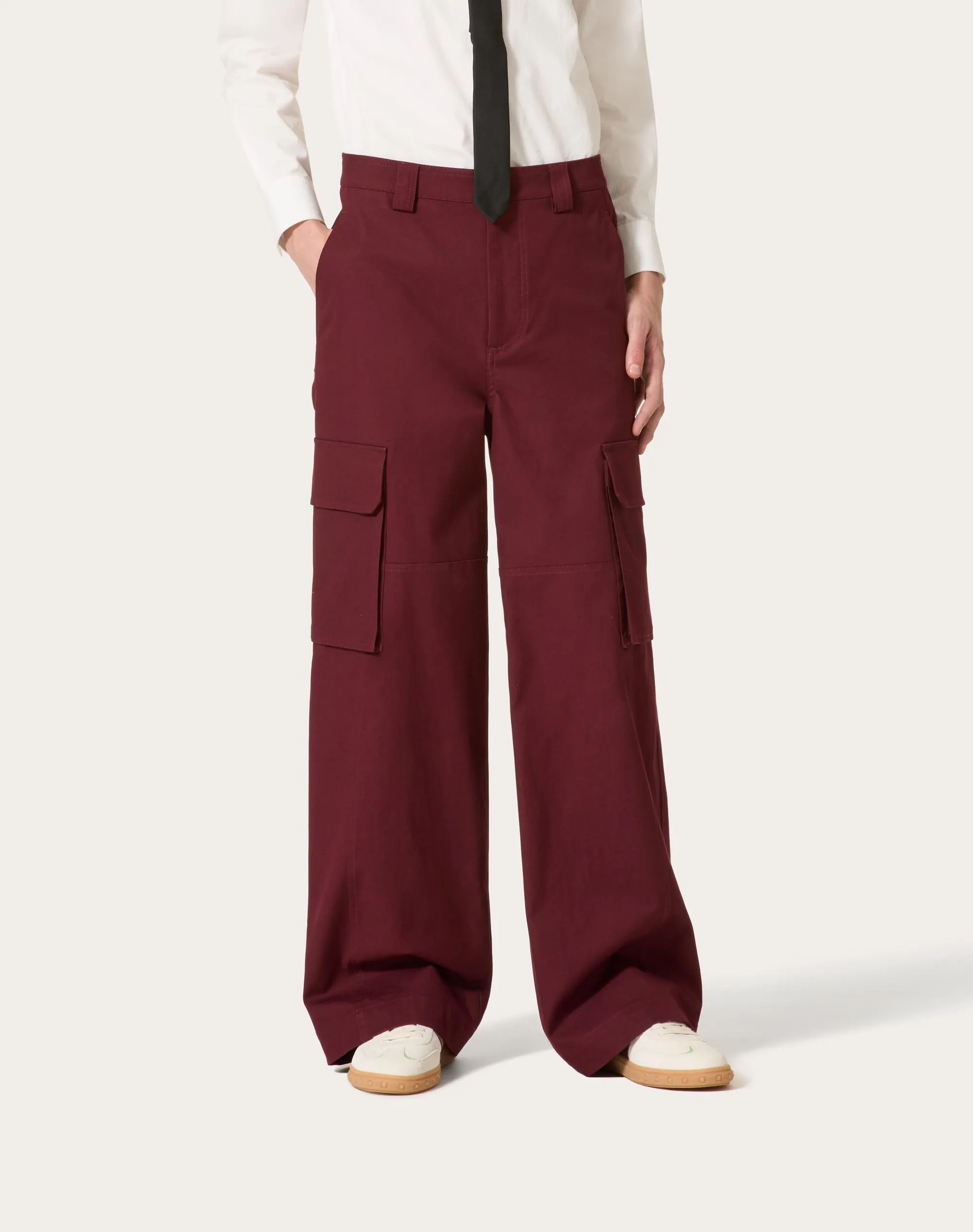 PANTALONE CARGO IN CANVAS DI COTONE STRETCH