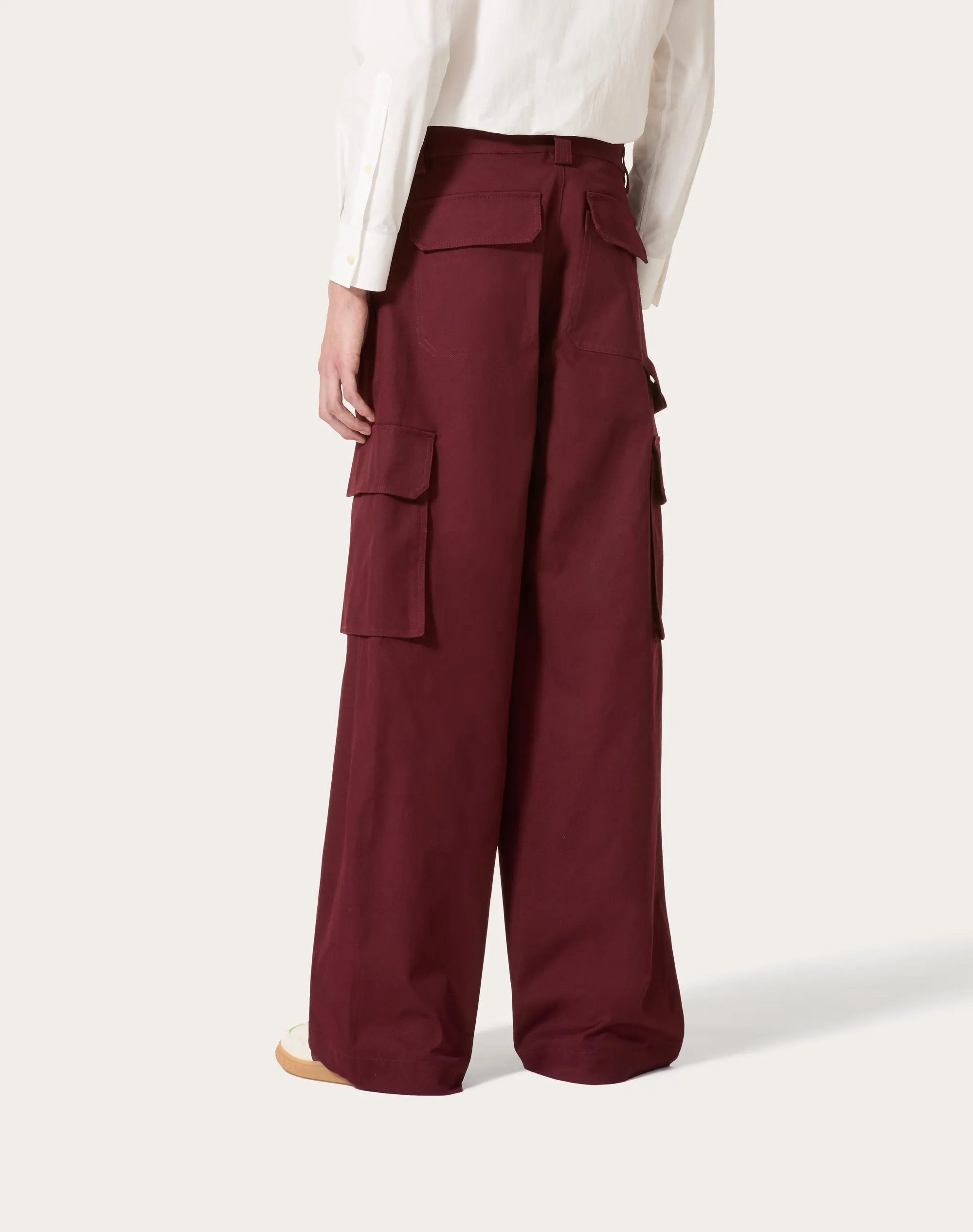 PANTALONE CARGO IN CANVAS DI COTONE STRETCH