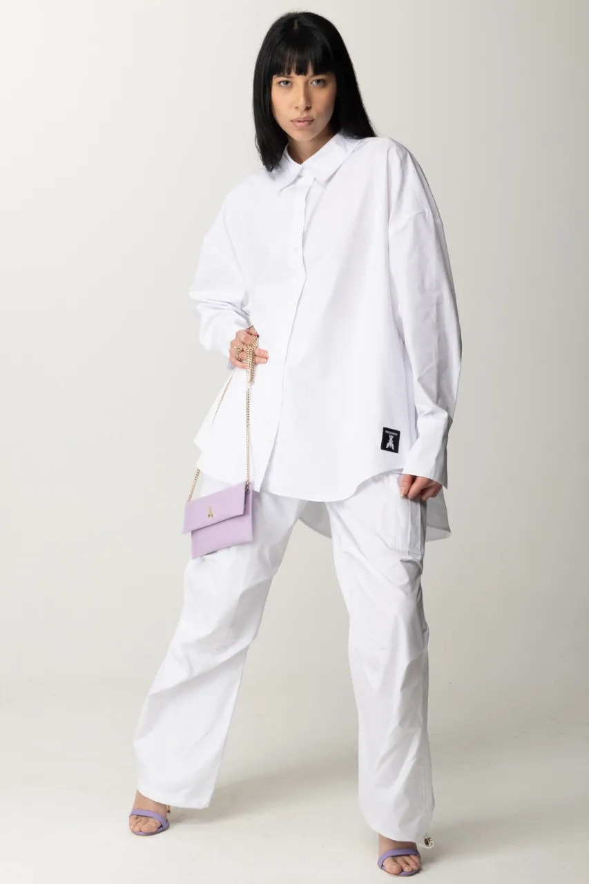 Pantalone Cargo in Cotone BIANCO OTTICO