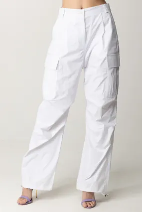 Pantalone Cargo in Cotone BIANCO OTTICO