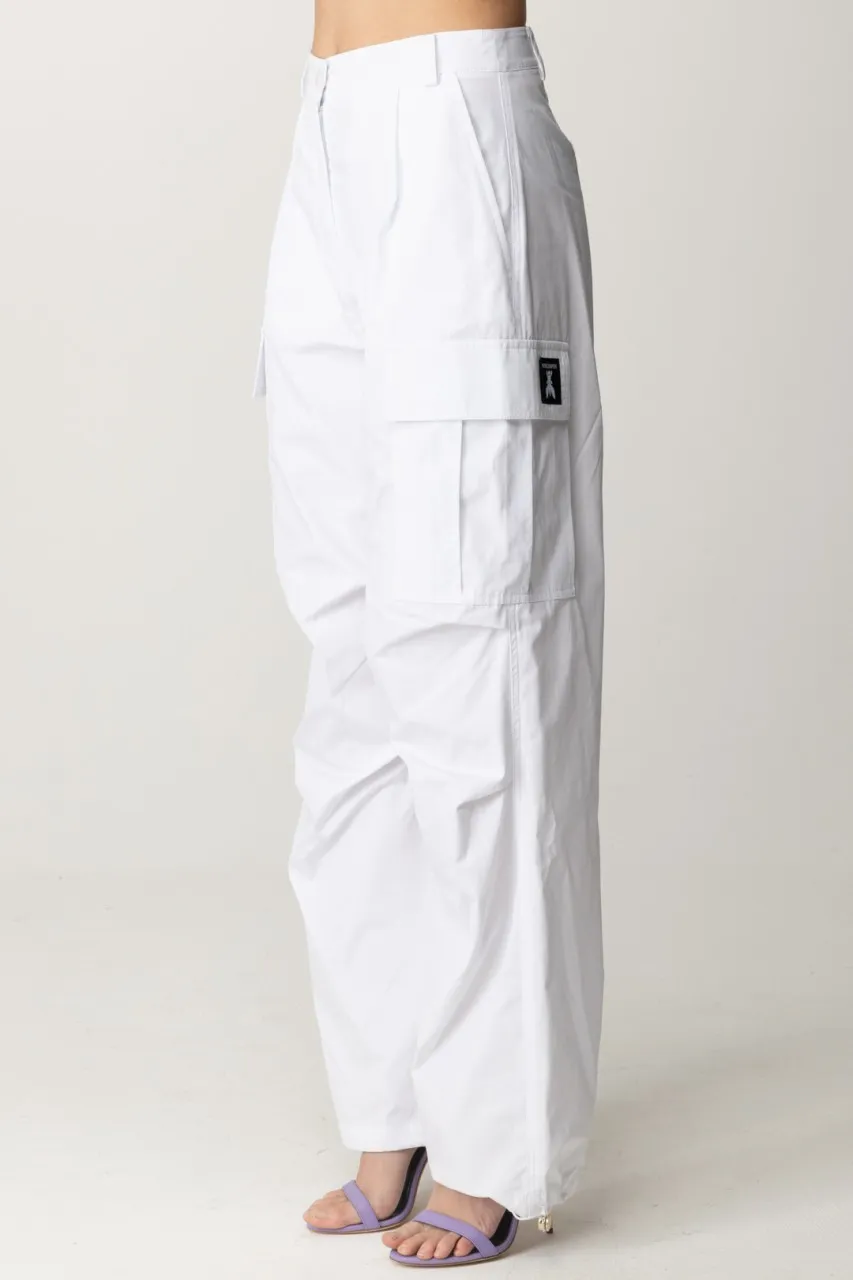 Pantalone Cargo in Cotone BIANCO OTTICO