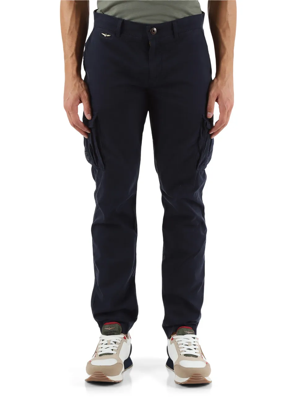 Pantalone cargo in cotone stretch