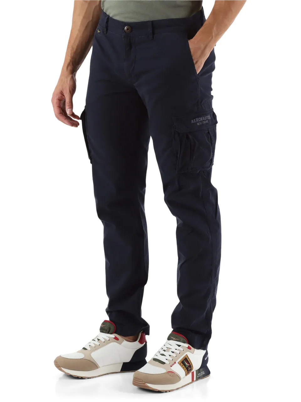 Pantalone cargo in cotone stretch