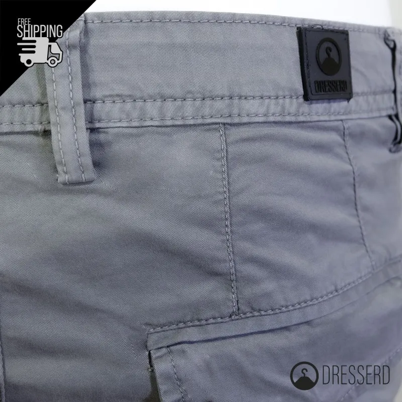 Pantalone Cargo Uomo Con Tasche laterali gamba stretta casual in cotone Slim, Pantaloni Dresserd