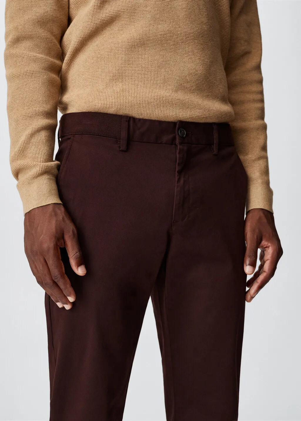 Pantaloni cotone tapered crop