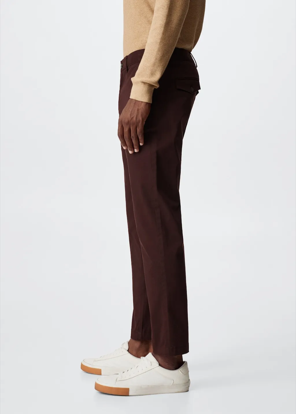 Pantaloni cotone tapered crop