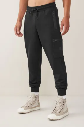 Pantaloni da jogging cargo multitasche in misto cotone