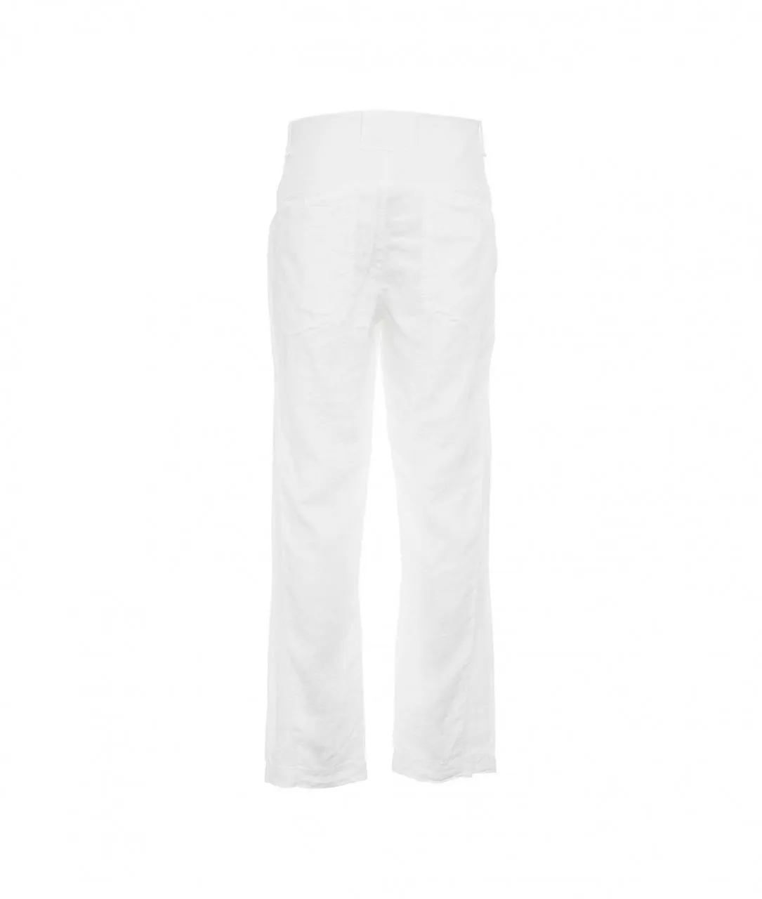 Pantaloni in lino bianco bianco