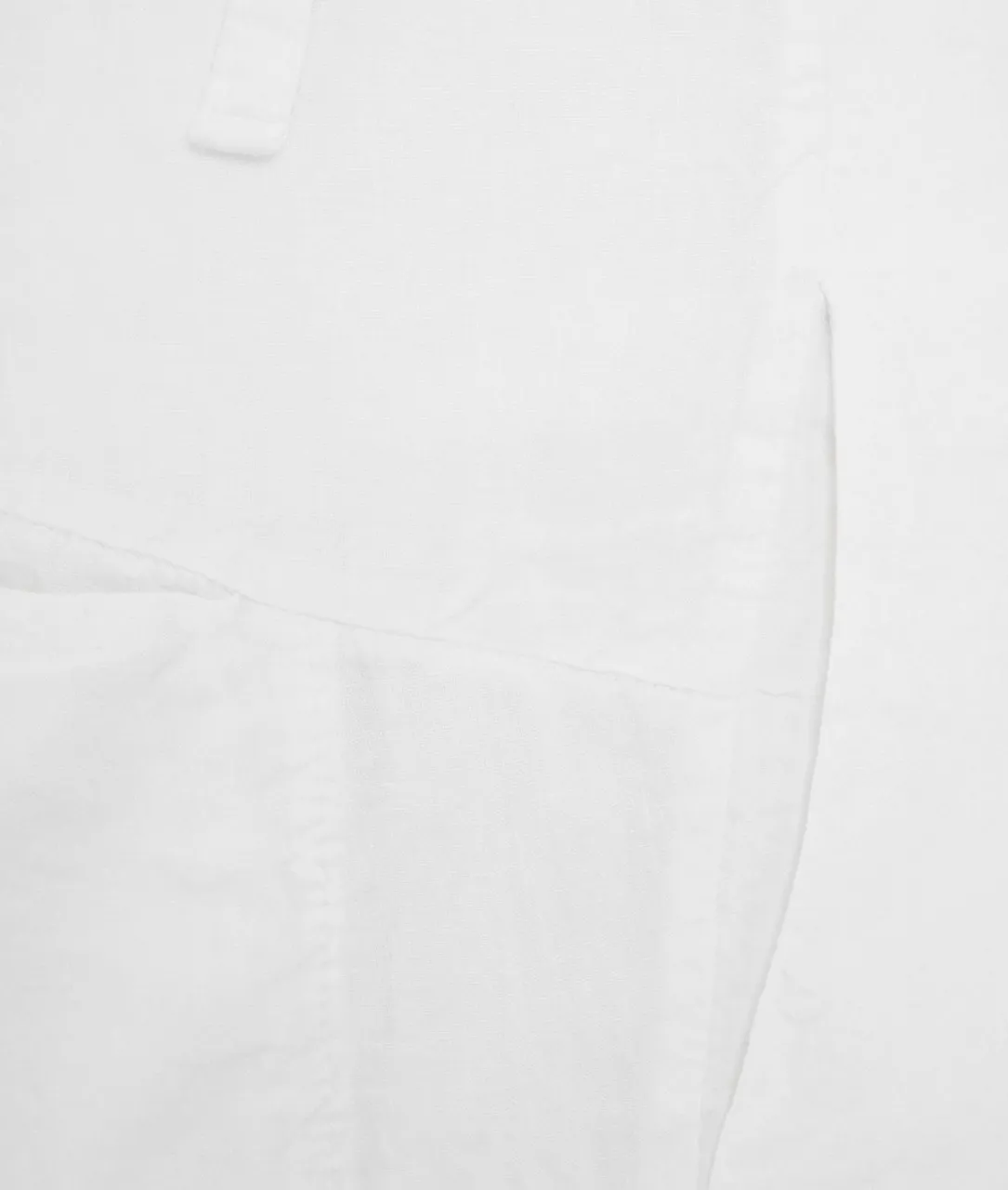 Pantaloni in lino bianco bianco