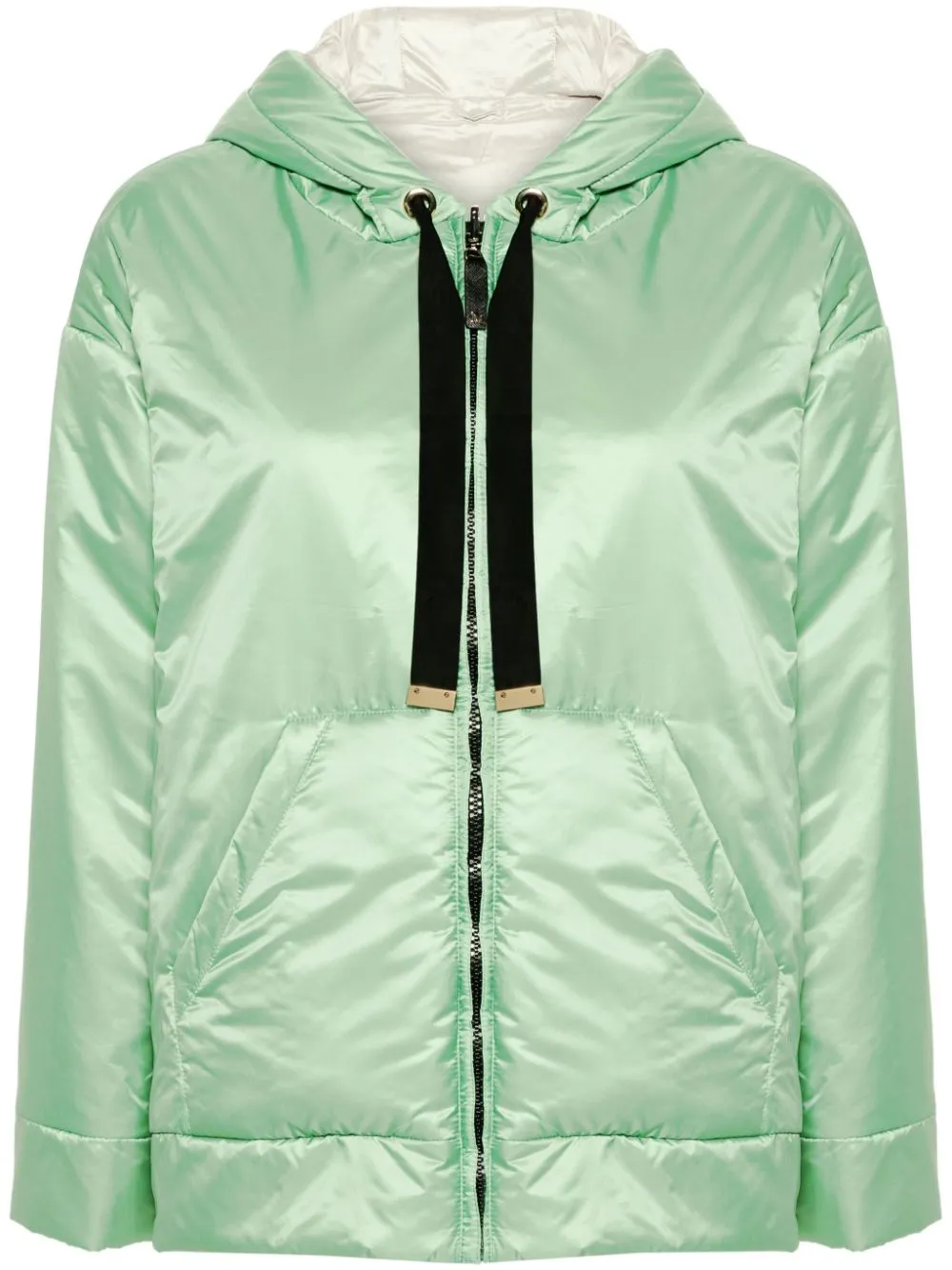 Parka reversibile greenbox in verde - donna