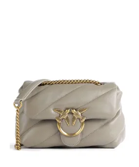  Pinko Love Puff Mini Borsa a spalla pelle di pecora taupe  