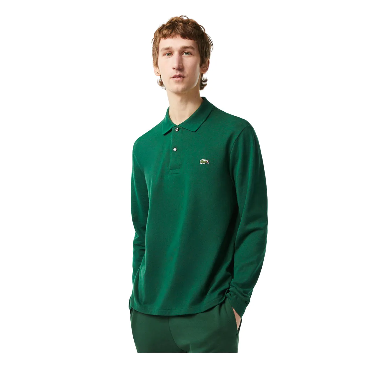 Polo Lacoste Classic Fit Maniche Lunghe Verde