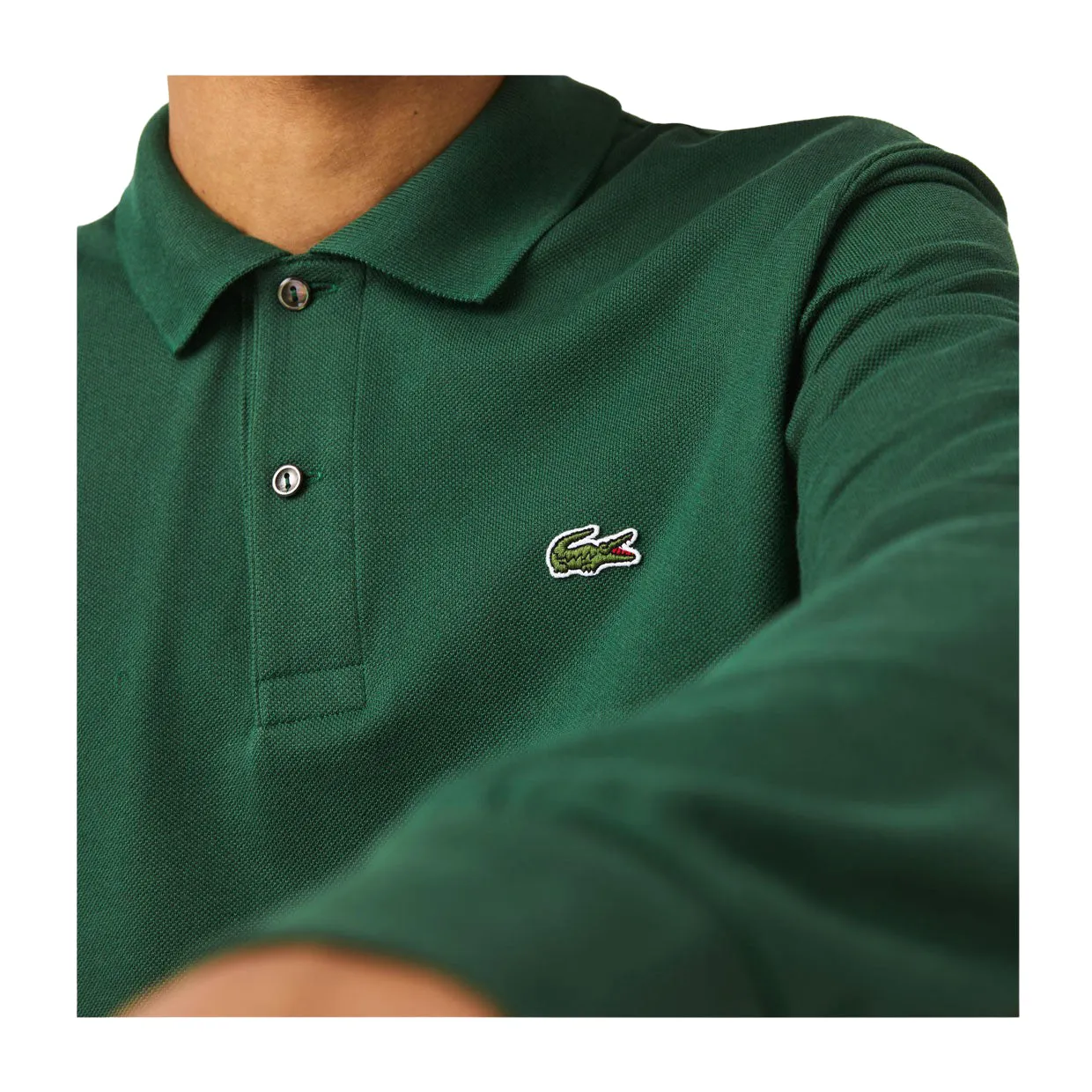 Polo Lacoste Classic Fit Maniche Lunghe Verde