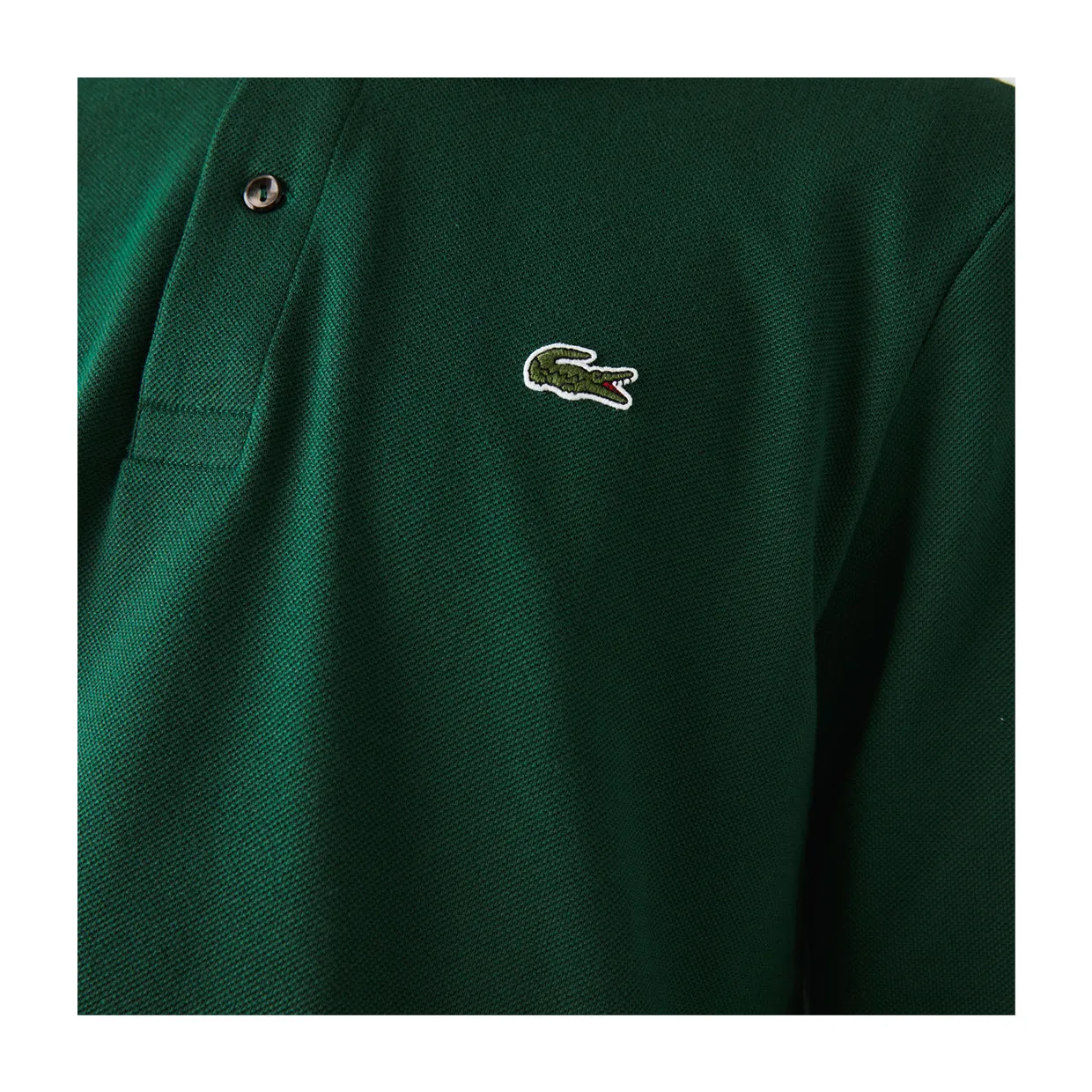 Polo Lacoste Classic Fit Maniche Lunghe Verde