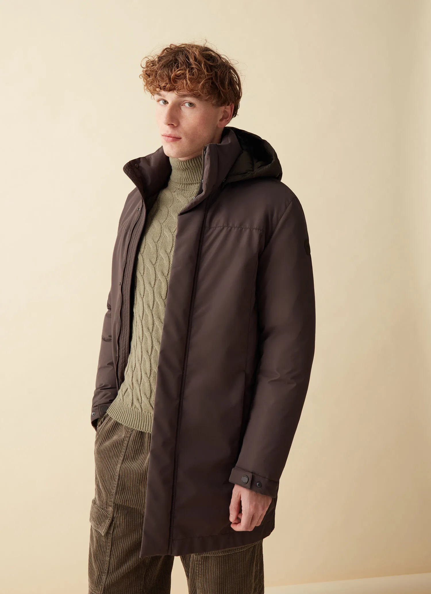 Recycled Essentials parka with hood