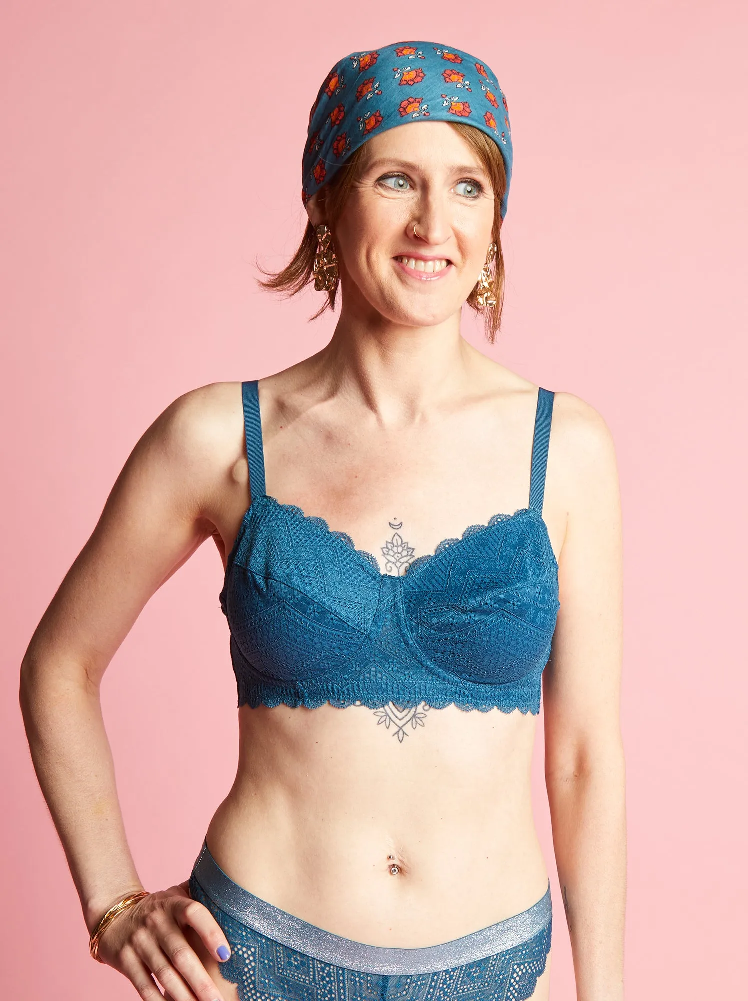 Reggiseno postoperatorio - blu scuro