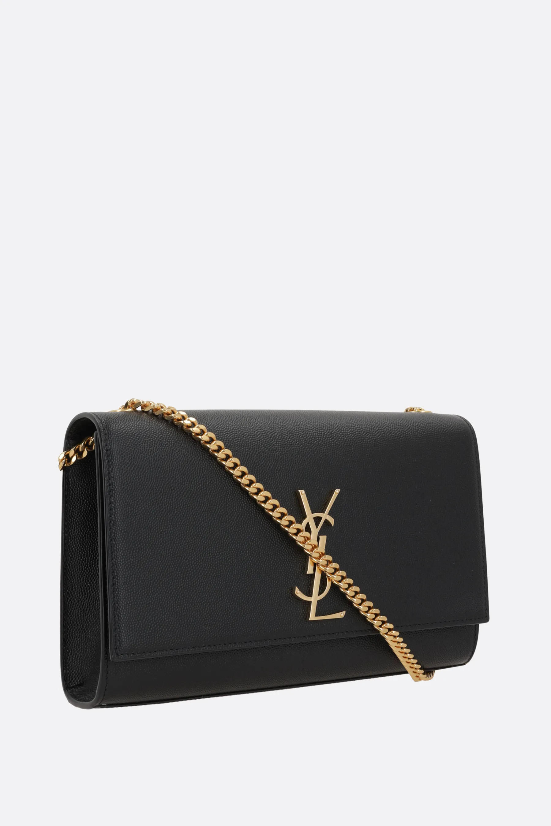  SAINT LAURENT borsa a spalla Kate media in pelle Grain de Poudre 