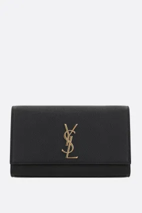  SAINT LAURENT borsa a spalla Kate media in pelle Grain de Poudre 