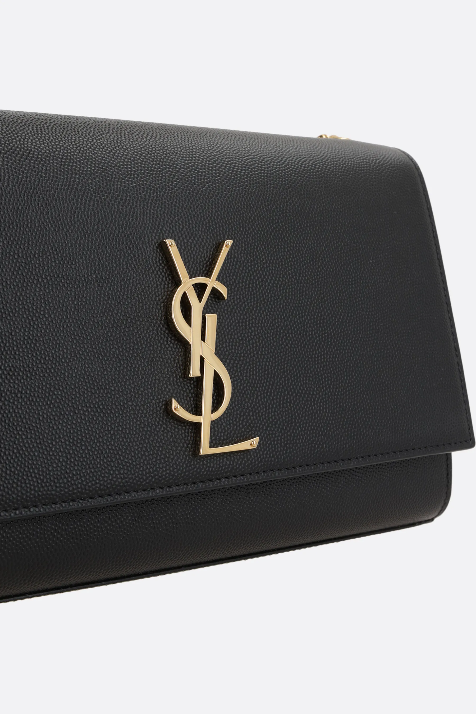  SAINT LAURENT borsa a spalla Kate media in pelle Grain de Poudre 