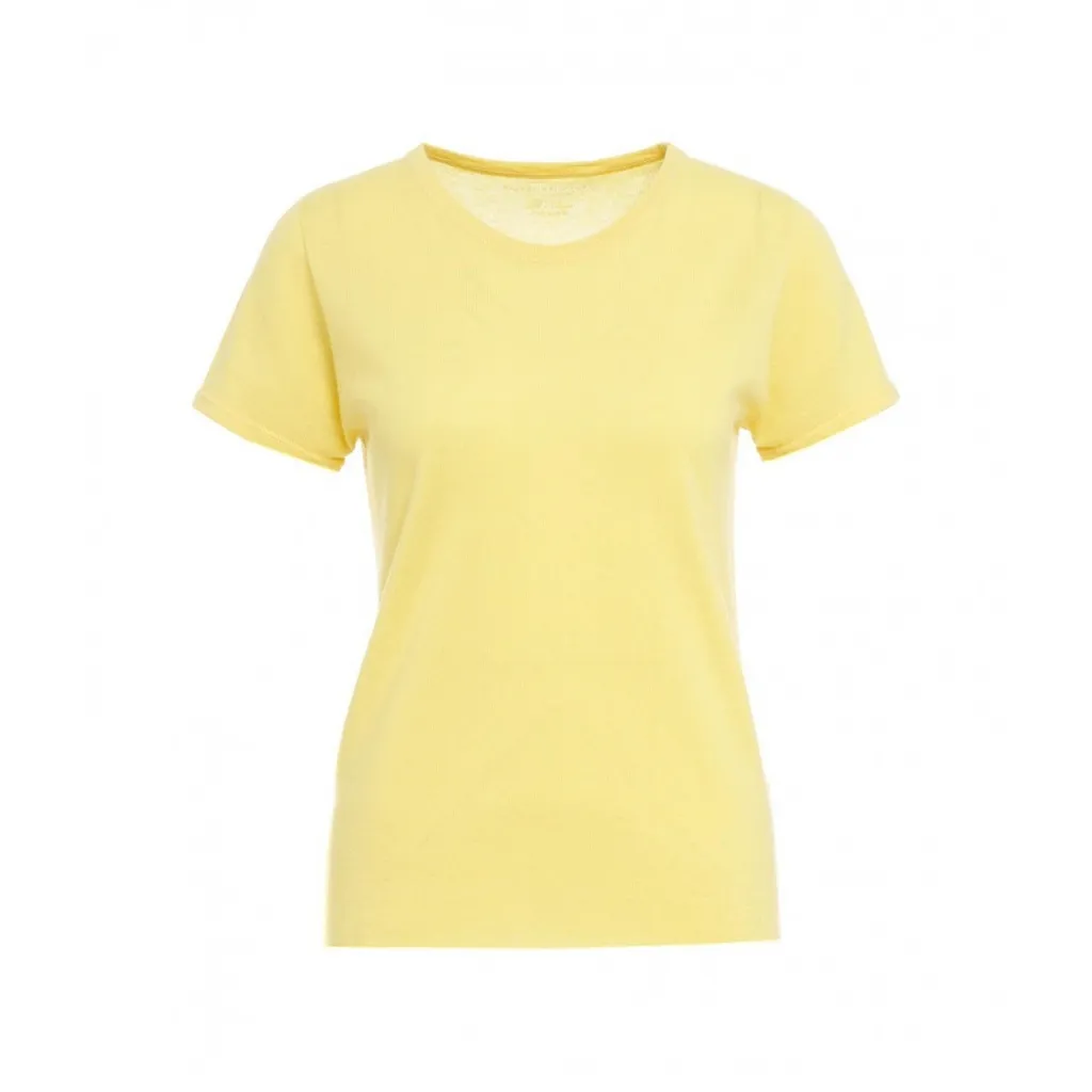 T-shirt in maglia giallo