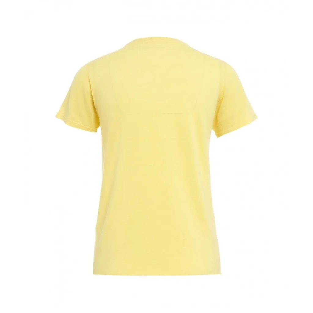 T-shirt in maglia giallo