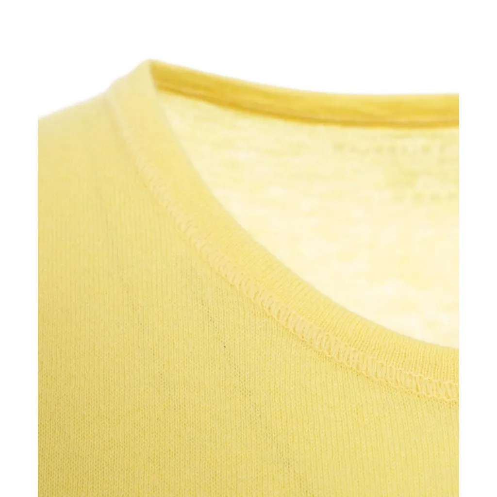 T-shirt in maglia giallo