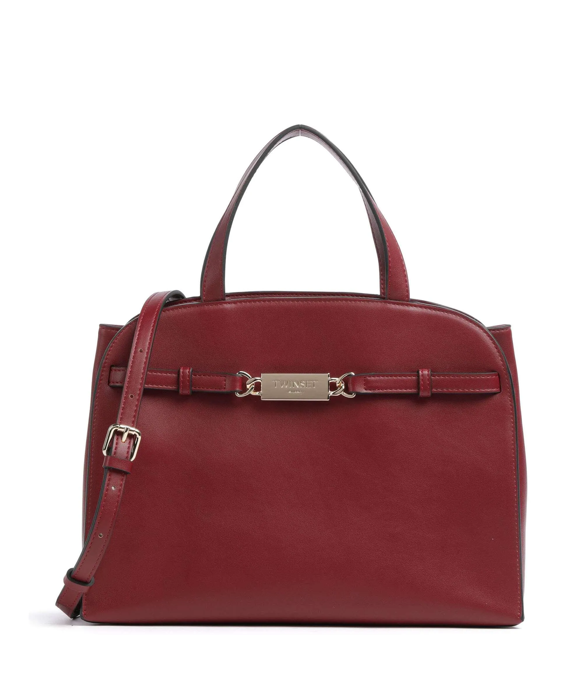  Twinset Borsa a mano pelle sintetica rosso scuro  