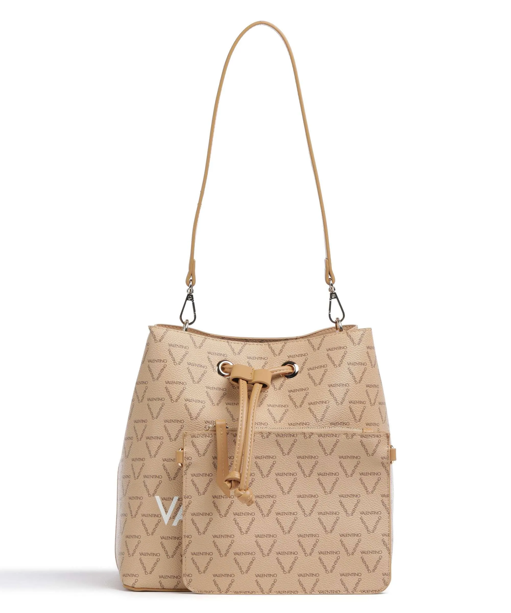  Valentino Bags Liuto Borsa a secchiello pelle sintetica beige  