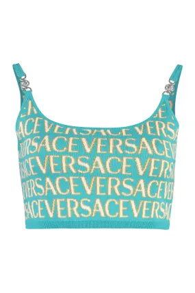 Versace Top in maglia jacquard